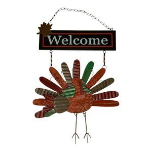 Thanksgiving Turkey Welcome Sign Door Decor